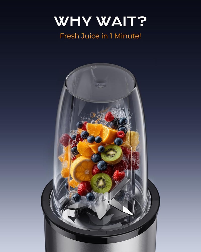 sangcon 1000w Smoothie Blender for Kitchen, Blender for Smoothies, with 24oz/19oz/10oz Bpa-Free Cups – Upgraded Portable Personal Blenders for Shakes, Frozen fruit, Baby Food, Spice Grinding & More - Image 5